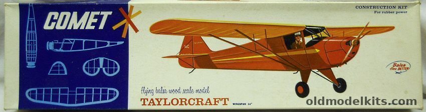 Comet Taylorcraft - 54 inch Wingspan Flying Model for RC, 3505-300 plastic model kit